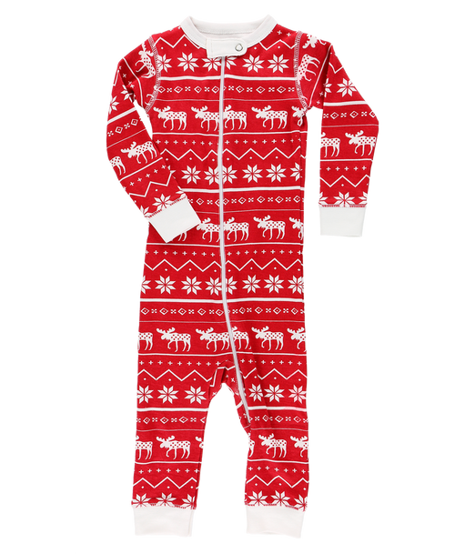 Lazy One Nordic Moose | Infant Union Suit