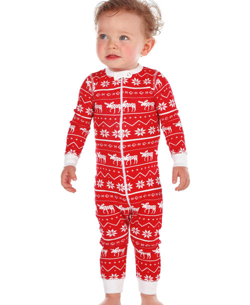 lazy one Nordic Moose | Infant Union Suit
