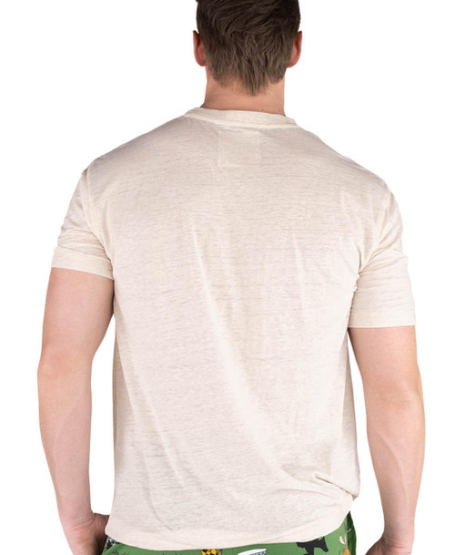 Lazy One Oatmeal Men's PJ Pocket Tee