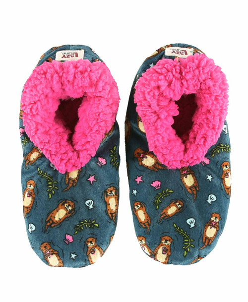 lazy one Otter Fuzzy Feet Slipper