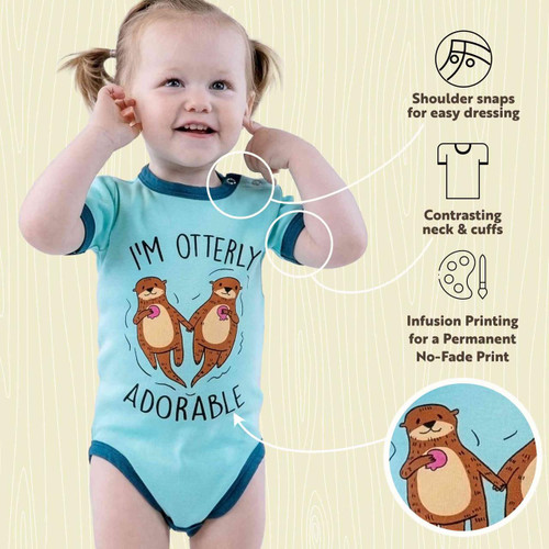 Lazy One Otterly Adorable Infant Creeper Onesie
