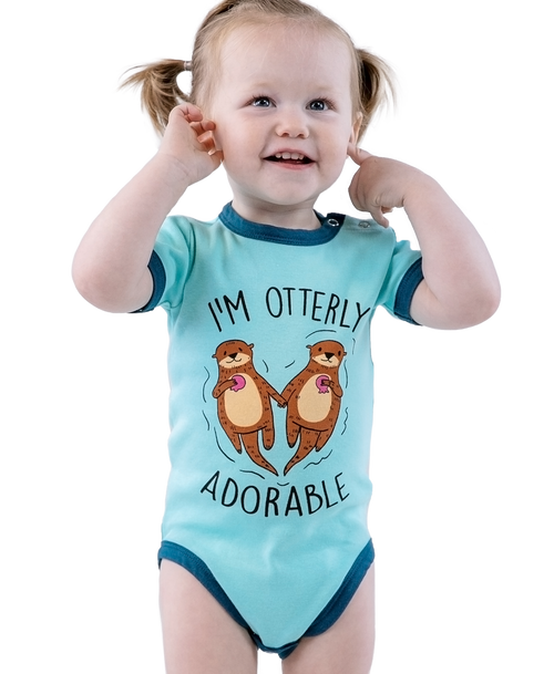 lazy one Otterly Adorable Infant Creeper Onesie