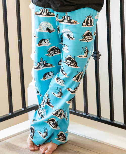 Lazy One Out Cold Blue Penguin Men's PJ Pant