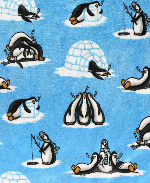 Lazy One Out Cold Penguin Kid Blanket Hoodie