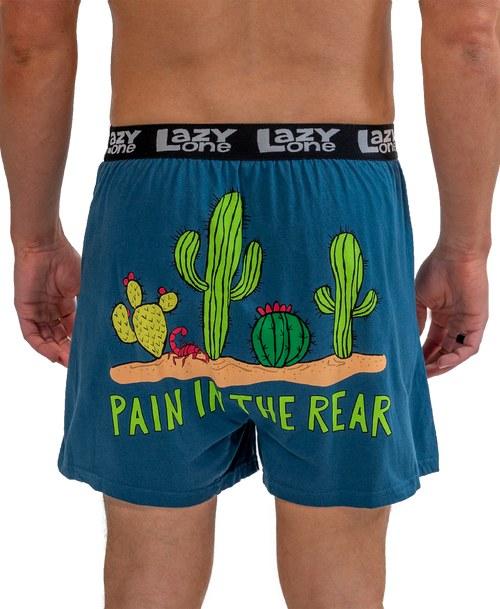 lazy one Pain In The Rear Men's Cactus Funny Boxer