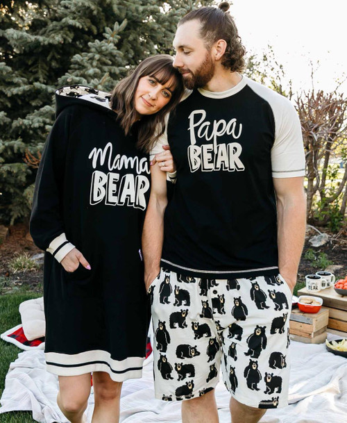 Lazy One Papa Bear Men's Pajama Short Set