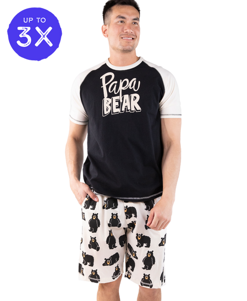 lazy one Papa Bear Men's Pajama Short Set
