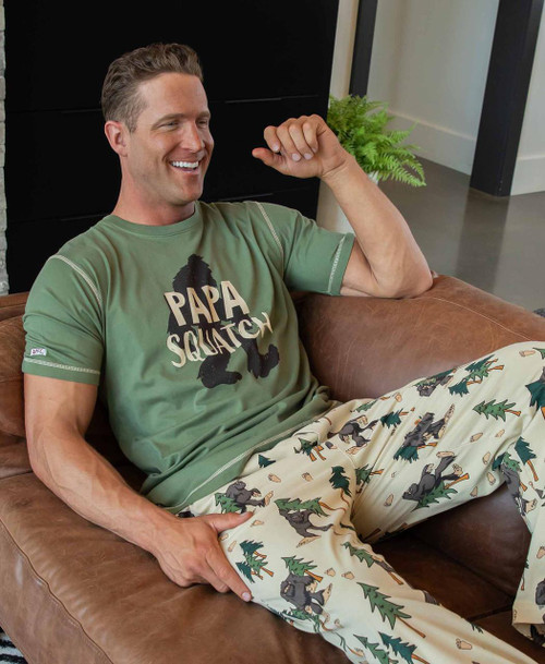 Lazy One Papa Squatch Men's PJ Set