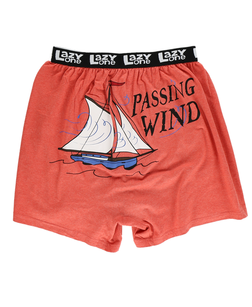 Lazy One Passing Wind Men's Sailboat Funny Boxer