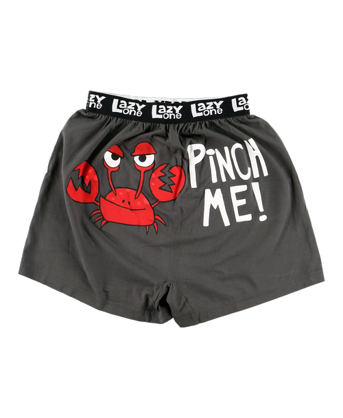 Lazy One Pinch Me Men's Crab Funny Boxer