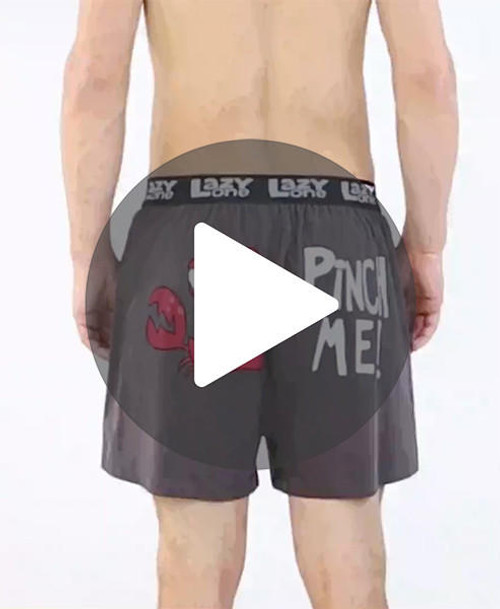 Lazy One Pinch Me Men's Crab Funny Boxer