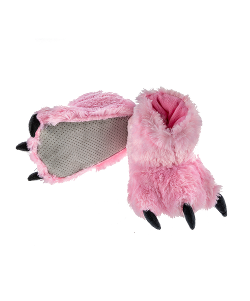 Lazy One Pink Bear Kid Adult Paw Slipper