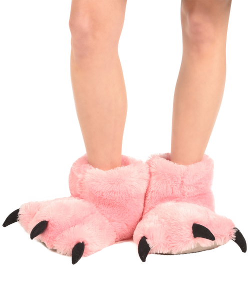 lazy one Pink Bear Kid Adult Paw Slipper