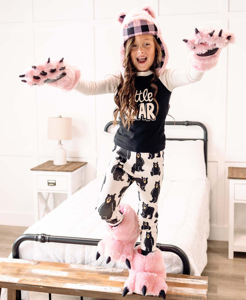 Lazy One Pink Bear Paw Set