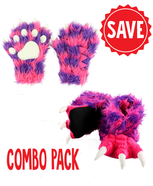 lazy one Pink Monster Kid and Adult Combo Pack