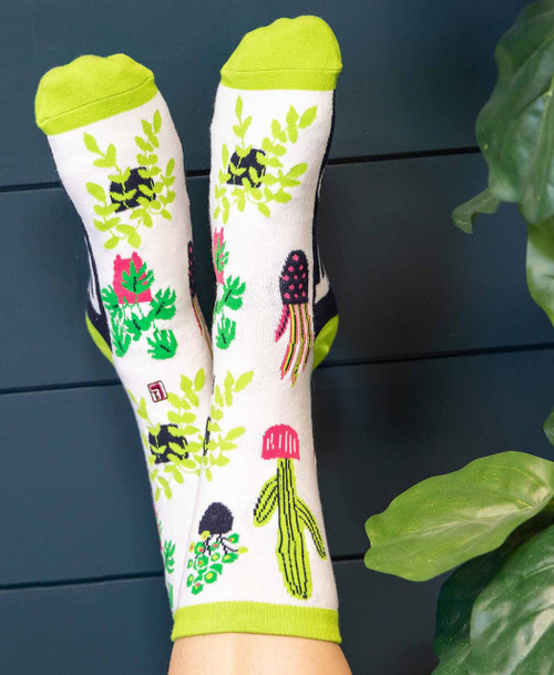 Lazy One Plant Lady Crew Sock