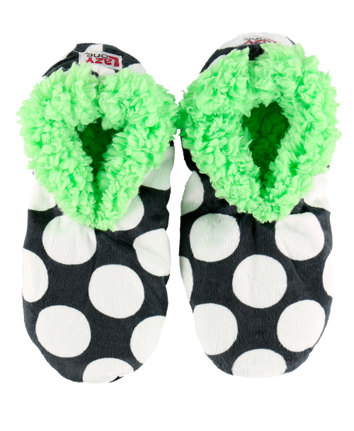 Lazy One Polka Dot Fuzzy Feet Slipper