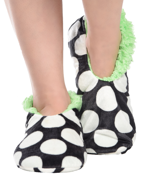 lazy one Polka Dot Fuzzy Feet Slipper