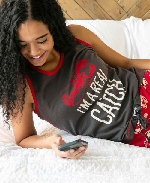 Lazy One Real Catch Women's Lobster Tank Top