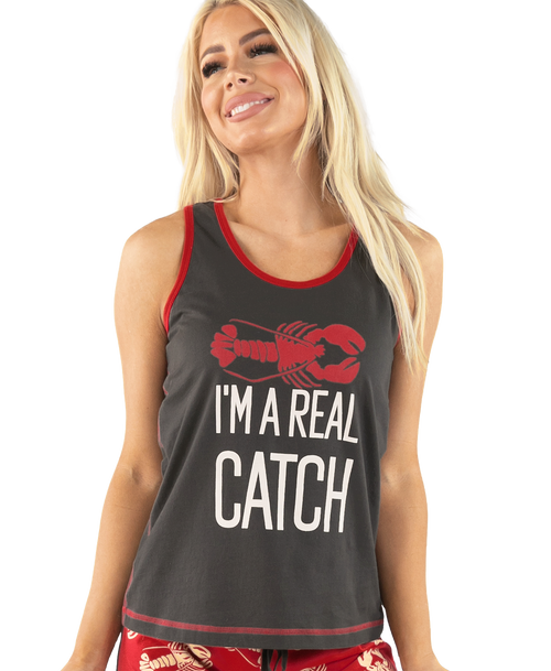 lazy one Real Catch Women's Lobster Tank Top