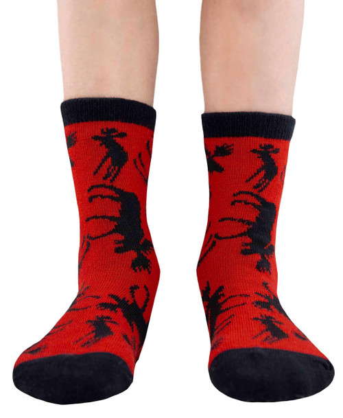 lazy one Red Classic Moose Kid Sock