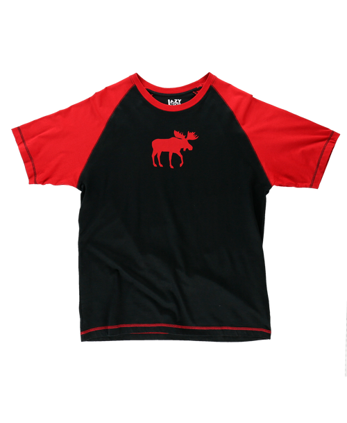 Lazy One Red Classic Moose Men's PJ Tee