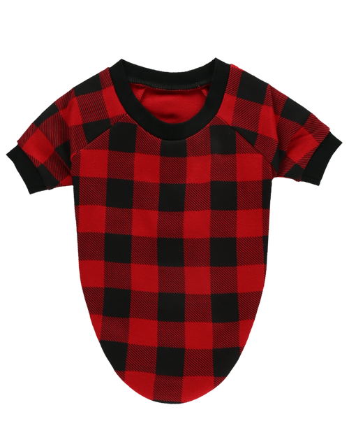 Lazy One Red Plaid Dog Shirt