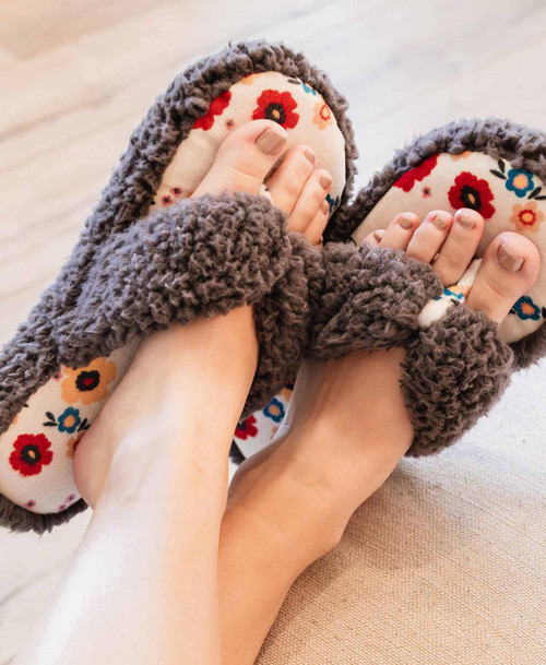 Lazy One Rise & Shine Flowers Spa Slipper