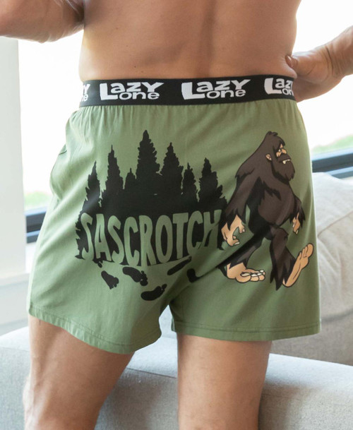 Lazy One Sascrotch Men's Funny Bigfoot Boxer