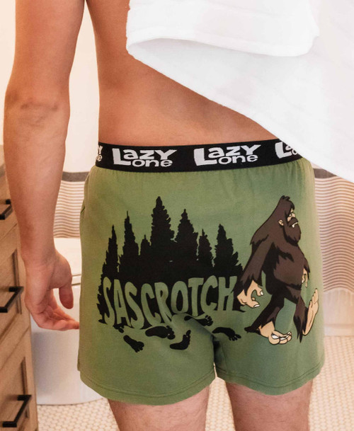 Lazy One Sascrotch Men's Funny Bigfoot Boxer