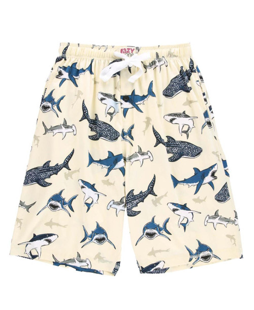 lazy one Sharks Men's Pajama Shorts