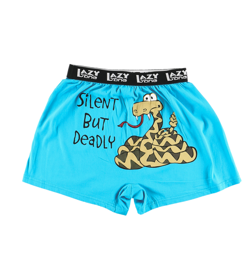 Lazy One Silent But Deadly Men's Snake Funny Boxer