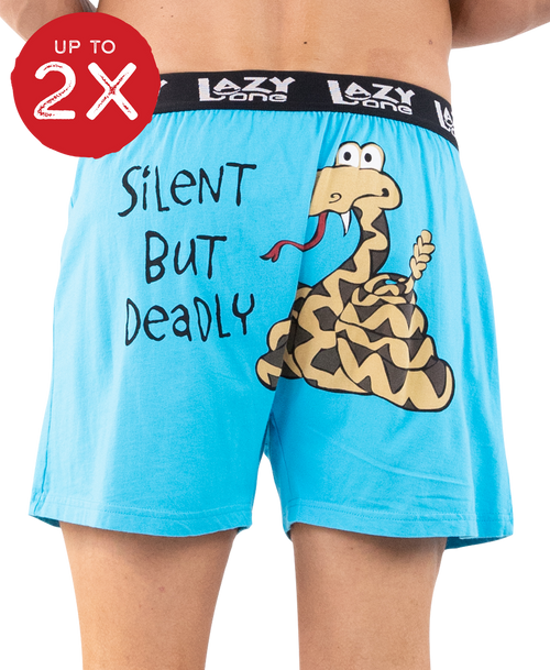 lazy one Silent But Deadly Men's Snake Funny Boxer
