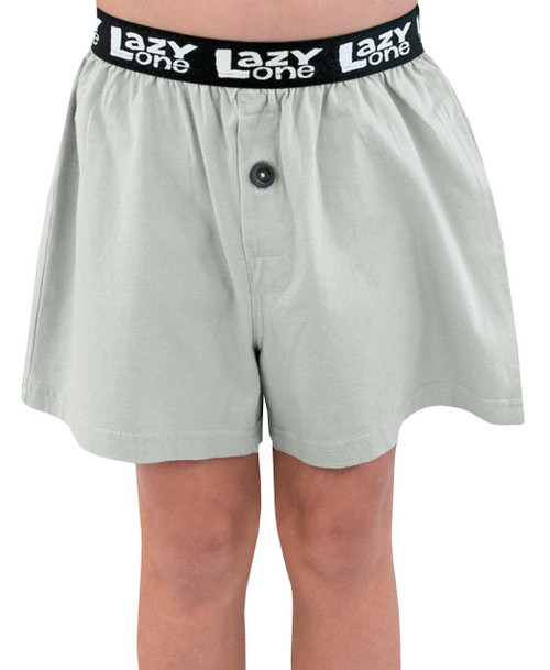 Lazy One Silent Butt Deadly Snake Grey Kid Boxer