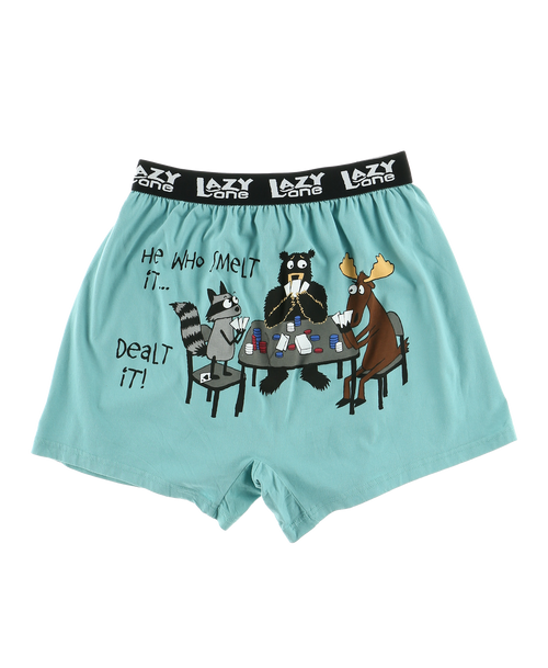 Lazy One Smelt It Dealt It Men's Funny Boxer