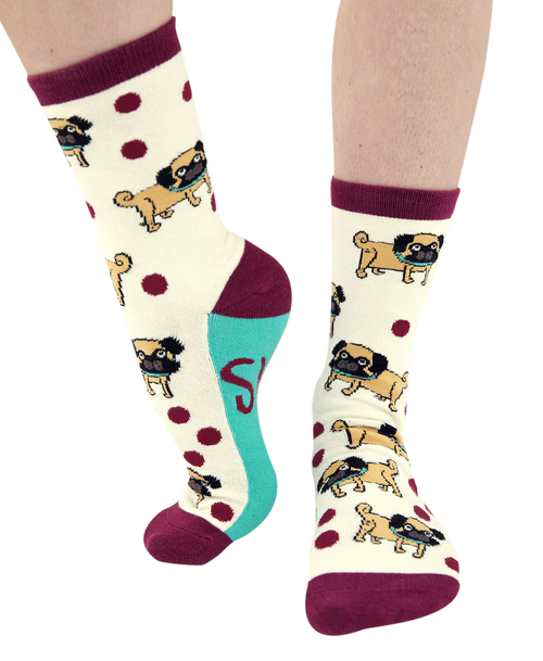 Lazy One Snug As A Pug Crew Sock