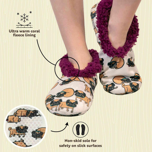 Lazy One Snug As A Pug Fuzzy Feet