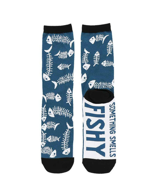 Lazy One Something Smells Fishy Crew Sock
