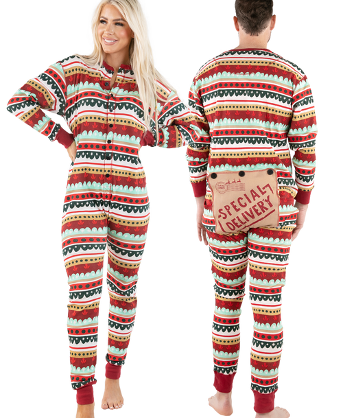 lazy one Special Delivery Adult Onesie Flapjack