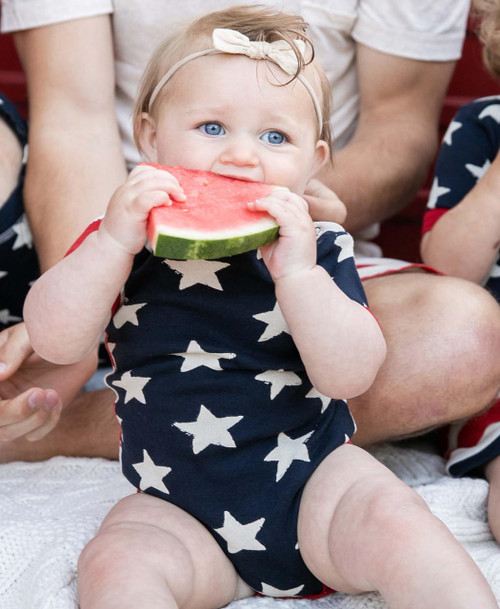 Lazy One Stars & Stripes Infant Creeper Onesie