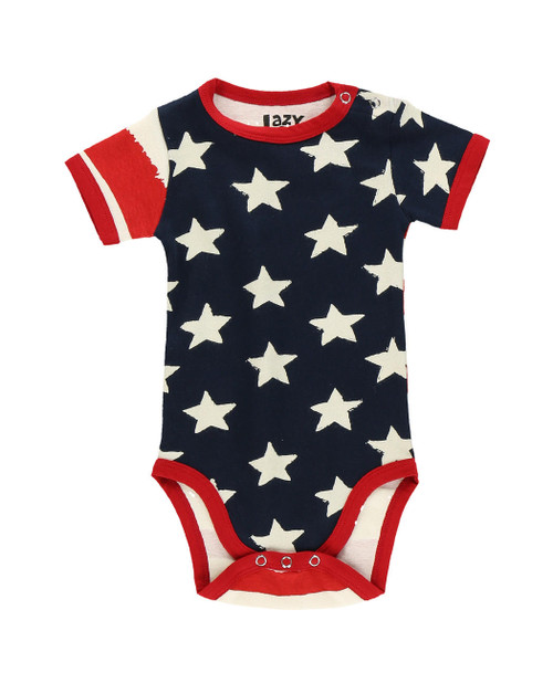 Lazy One Stars & Stripes Infant Creeper Onesie