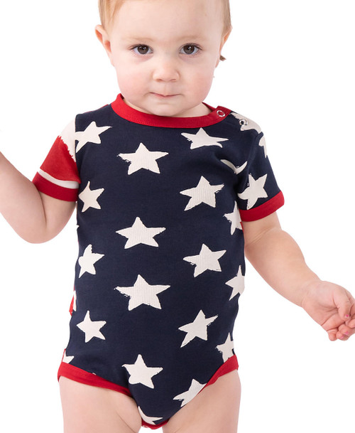 lazy one Stars & Stripes Infant Creeper Onesie