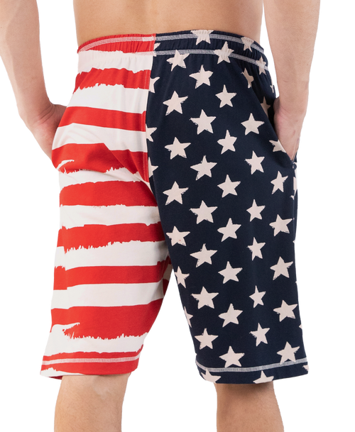 Lazy One Stars & Stripes Men's Pajama Shorts