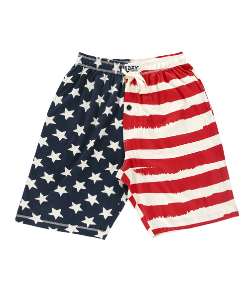 Lazy One Stars & Stripes Men's Pajama Shorts