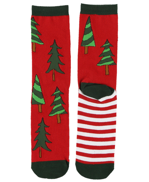 Lazy One Striped Trees Crew Sock