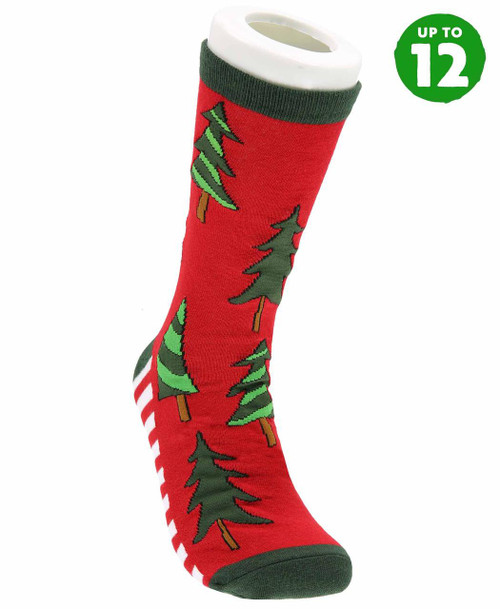 lazy one Striped Trees Crew Sock