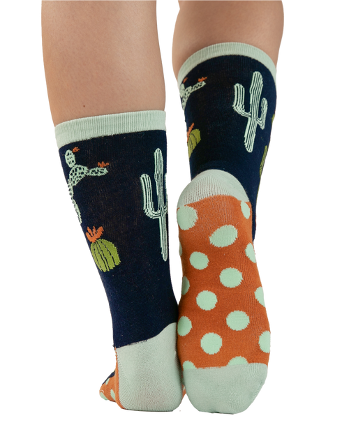 Lazy One Stuck In Bed Cactus Crew Sock