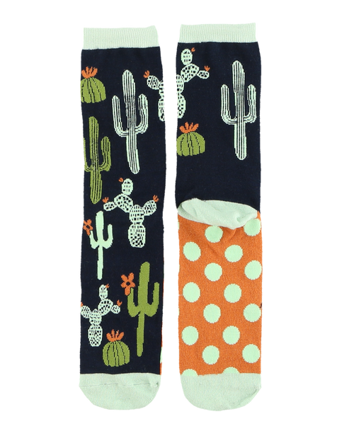 Lazy One Stuck In Bed Cactus Crew Sock