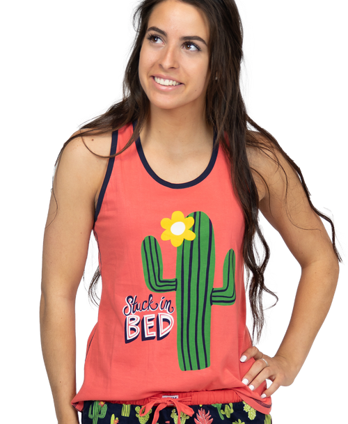 lazy one Stuck in Bed Women's Cactus Tank Top