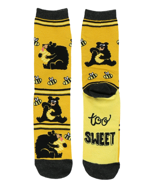 Lazy One Sweet Dreams Bear Crew Sock